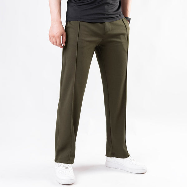 HORIZEN OLIVE TEXTURED TROUSER (imported)