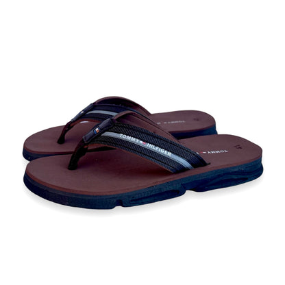 T-o-m-m-y h-i-l-f-i-g-e-r high sole flip flop slipper (imported).