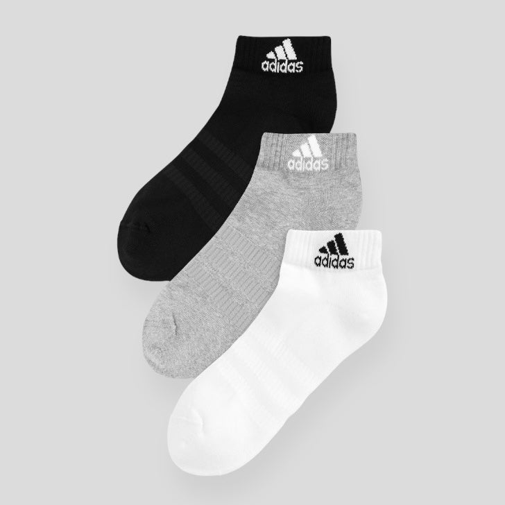 A-D-I-D-A-S ANKLE SOCKS PACK OF 3